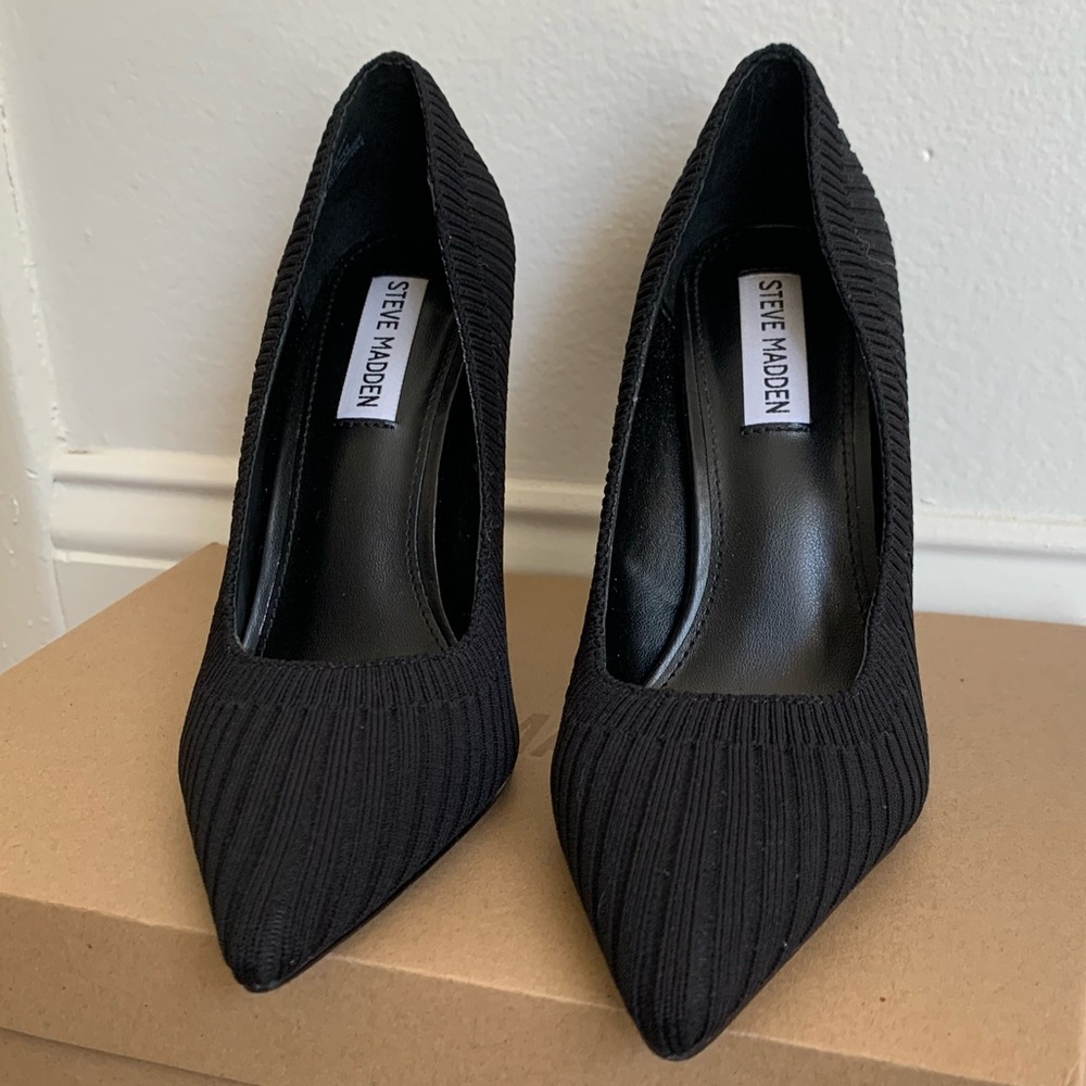 New black stiletto pointed heel - Picture 3 of 9